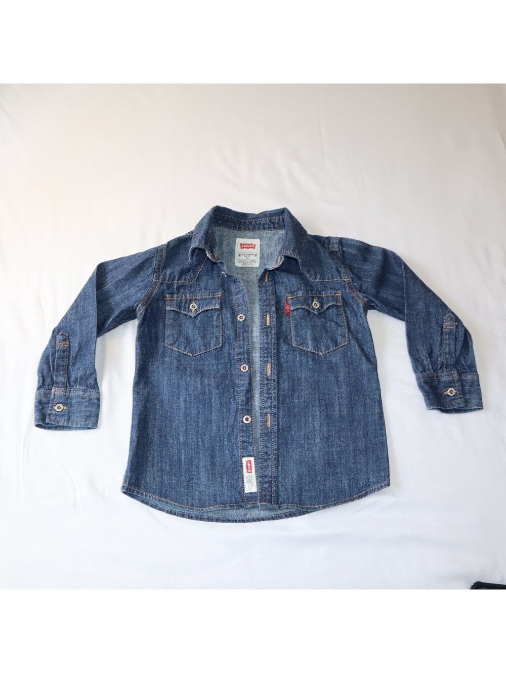 Levis Boys Denim Shirt Size 3T Blue